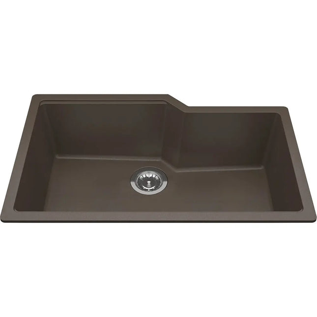 Kindred Granite 30.68" x 19.68" Undermount Single Bowl Kitchen Sink Granite Storm MGS2031U-9SM Kindred