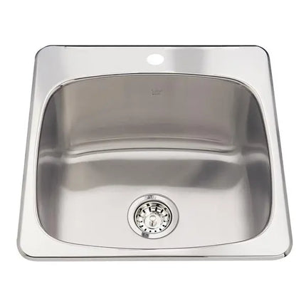 Kindred 20" x 20" Drop-in Single Hole Single Bowl Laundry/utility Sink Stainless Steel QSL2020-10-1 Kindred