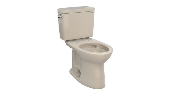 Toto Drake Two-piece Toilet, 1.6 Gpf, Elongated Bowl Seat Height 16 1/8" Total Height 30 1/8"-Bone Toto