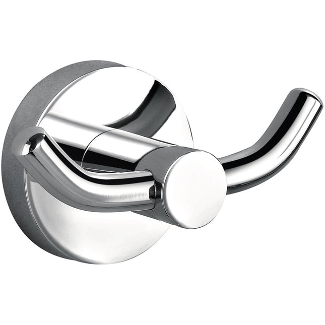 Kube Bath Aqua Rondo by Kubebath Double Robe Hook – Chrome Kube Bath