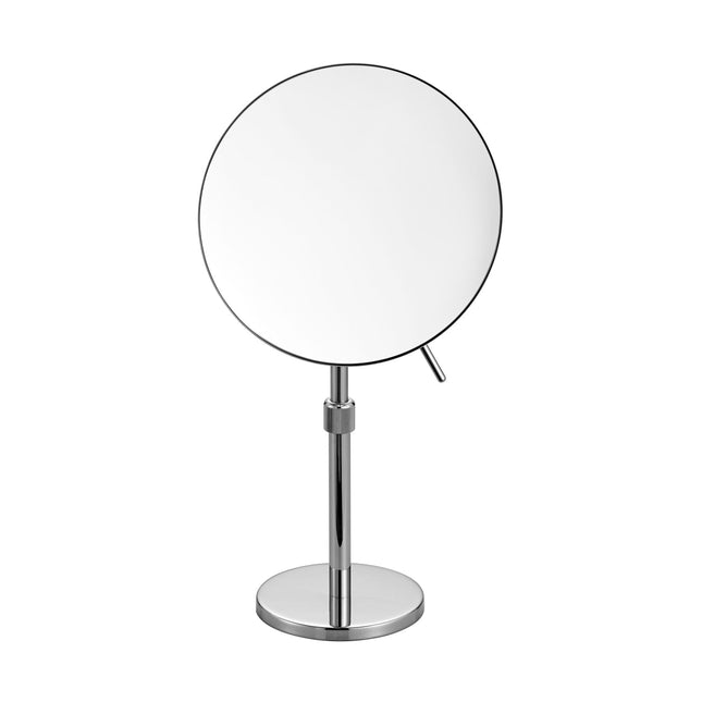 Kube Bath Aqua Rondo by Kubebath Magnifying Mirror With Adjustable Height – Chrome Kube Bath