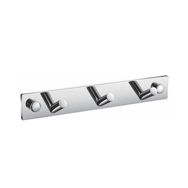 Kube Bath Aqua Chiaro Robe Hook With 3 Hooks – Chrome Kube Bath