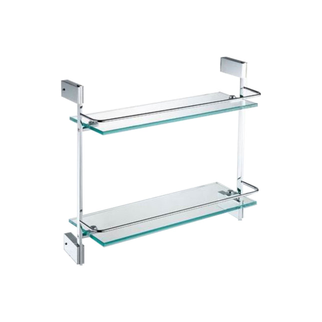 Kube Bath Aqua Fino Double Glass Shelve – Chrome Kube Bath