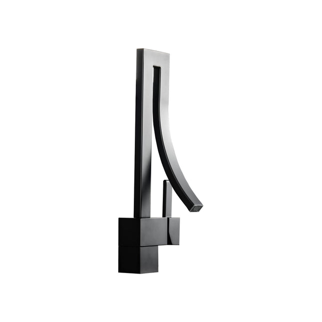 Kube Bath Aqua Elegance Single Lever Wide Spread Bathroom Vanity Faucet – Matte Black Kube Bath