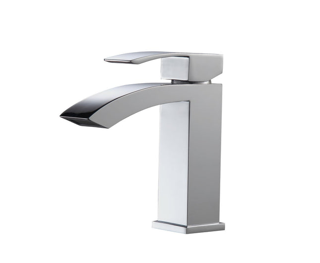 Kube Bath Aqua Balzo 6" Single Lever Wide Spread Bathroom Vanity Faucet - Chrome Kube Bath