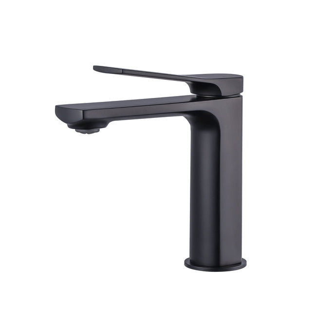 Kube Bath Aqua Balli 7" Single Lever Bathroom Vanity Faucet – Matte Black Kube Bath