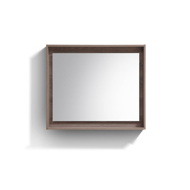 Kube Bath 36" Wide Framed Mirror With Shelf – Butternut Kube Bath