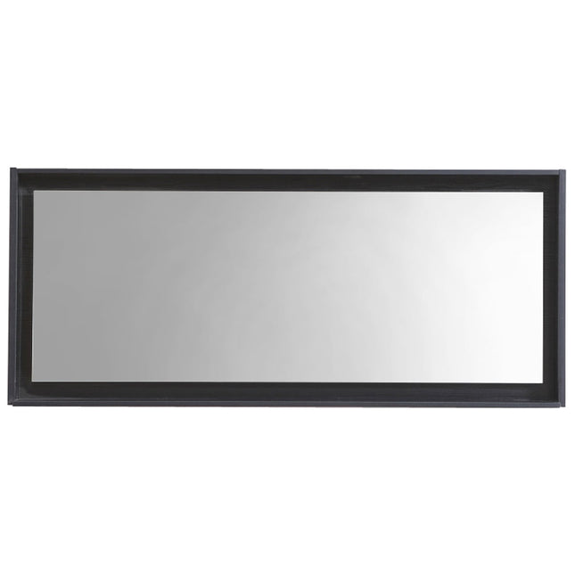 Kube Bath 60" Wide Framed Mirror With Shelf – Black Kube Bath