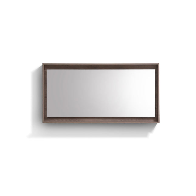 Kube Bath 60" Wide Framed Mirror With Shelf – Butternut Kube Bath