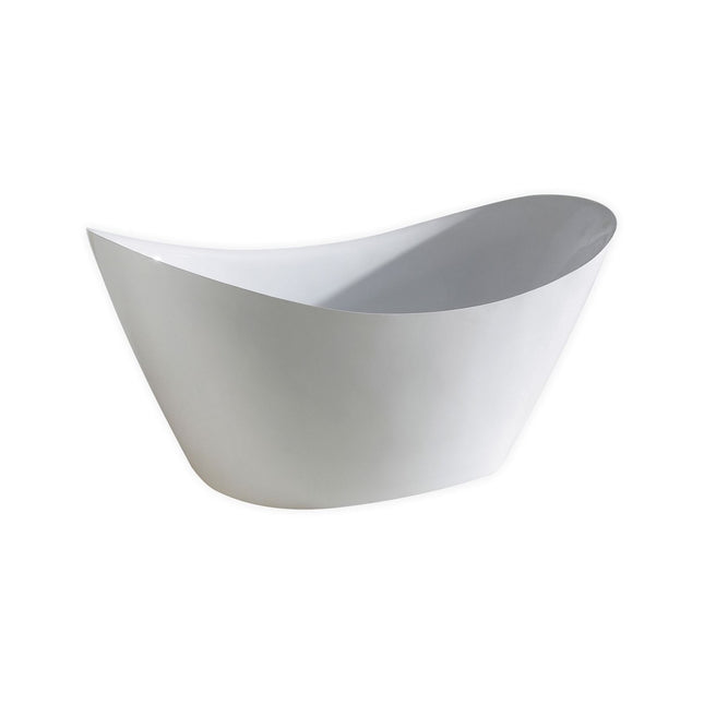 Kube Luna 68" Free Standing Bathtub White Kube Bath