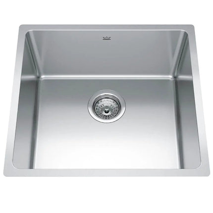 Kindred Brookmore 19.5" x 18.12" Undermount Single Bowl Stainless Steel Kitchen Sink Model BSU1820-9 Kindred