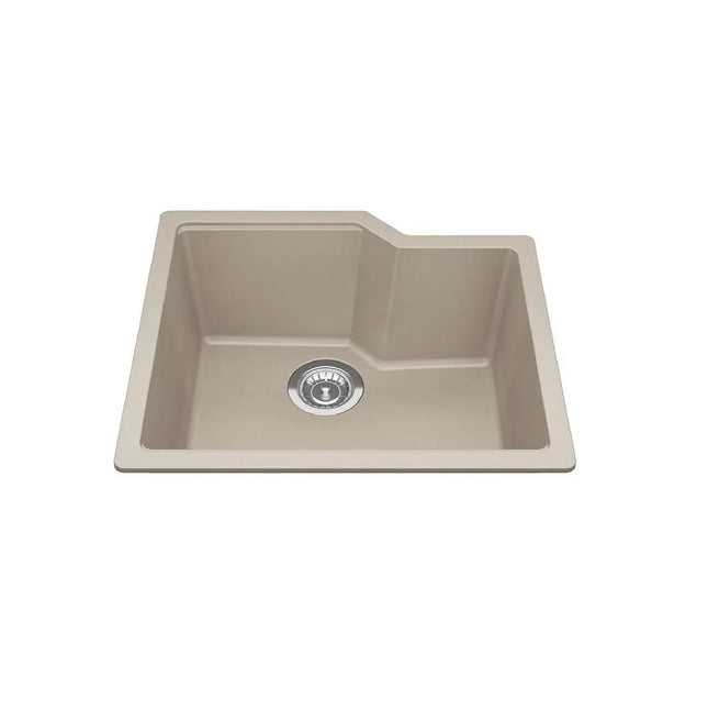 Kindred Granite Series 22" x 19.68" Undermount Single Bowl Granite Kitchen Sink in Granite Champagne MGS2022U-9CHA Kindred