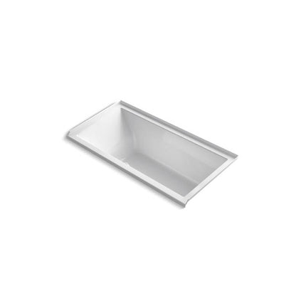 KOHLER Underscore Rectangle 60" x 30" alcove bath with Bask heated surface, integral flange and right-hand drain  - White Kohler