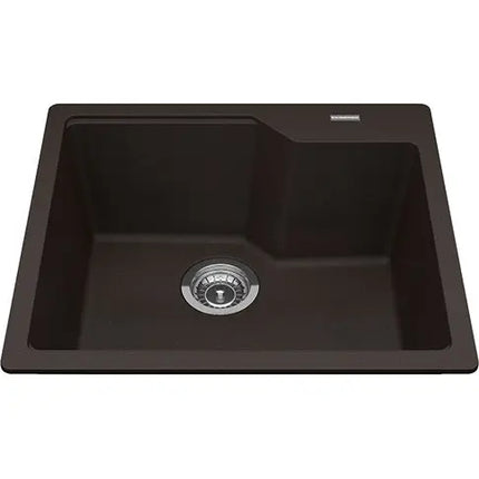 Kindred Granite 22" x 19.68" Drop-in Single Bowl Kitchen Sink Mocha MGSM2022-9ES Kindred