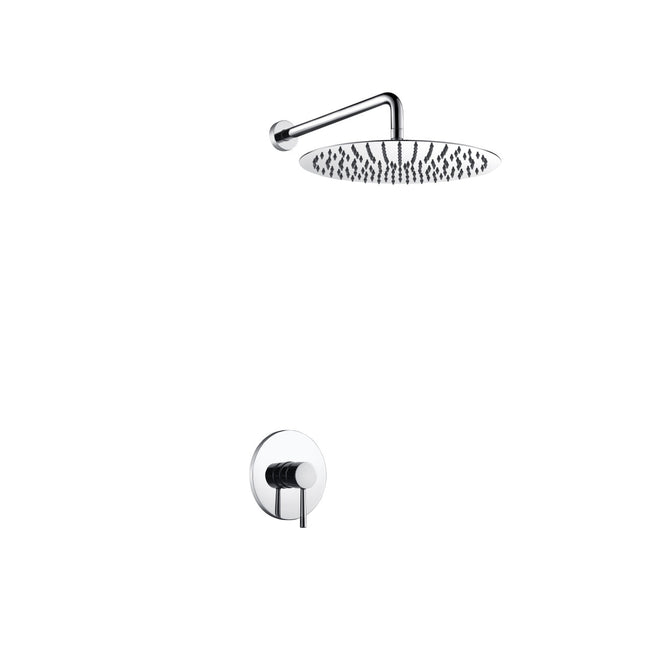 Kube Bath Aqua Rondo Shower Set With 12" Round Rain Shower Chrome Kube Bath