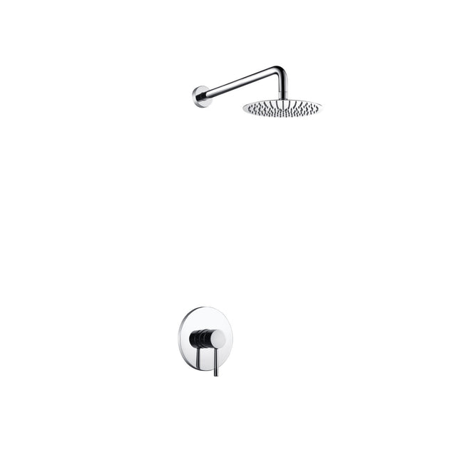 Kube Bath Aqua Rondo Shower Set With 8" Round Rain Shower Chrome Kube Bath