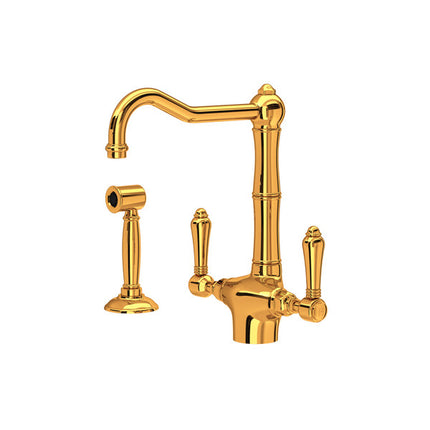 Rohl Acqui Two Handle Kitchen Faucet With Side Spray A1679LMWSIB-2 ROHL