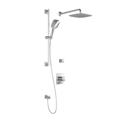 Kalia UMANI T2 PLUS AQUATONIK T/P Shower System with Wall Arm and 10" Rain Shower Head- Chrome Kalia