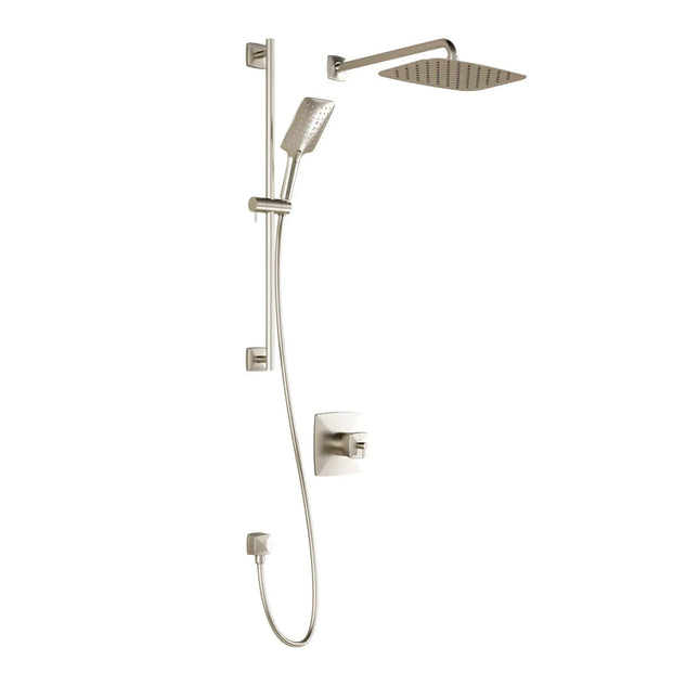 Kalia UMANI TCD1 PREMIA AQUATONIK T/P Coaxial Shower System with 11-3/4" Shower Head with  Wall Arm- Brushed Nickel PVD Kalia