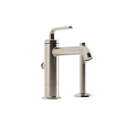 Kalia CITÉ 2-Piece 9.5" Tall Deckmount Tub Filler with Hand Shower- Brushed Nickel PVD Kalia