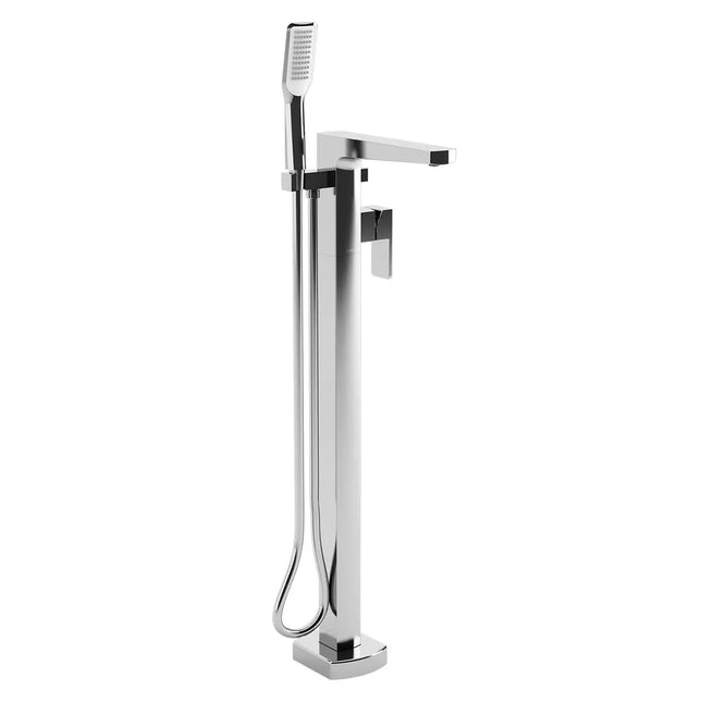 Kalia GRAFIK 39.5" Floor mount Tub Filler with Hand Shower- Chrome Kalia