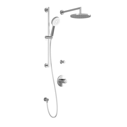 Kalia CITÉ TD2 PLUS AQUATONIK T/P Shower Kit System with Wall Arm and 10" Round Rain Shower Head- Chrome Kalia