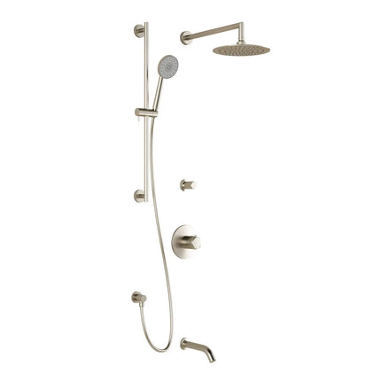 Kalia CITÉ TD3 (Valves Not Included) AQUATONIK T/P Shower System with Wall Arm- Brushed Nickel PVD Kalia