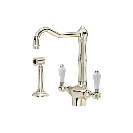 Rohl Acqui Two Handle Kitchen Faucet With Side Spray A1679LPWSPN-2 ROHL