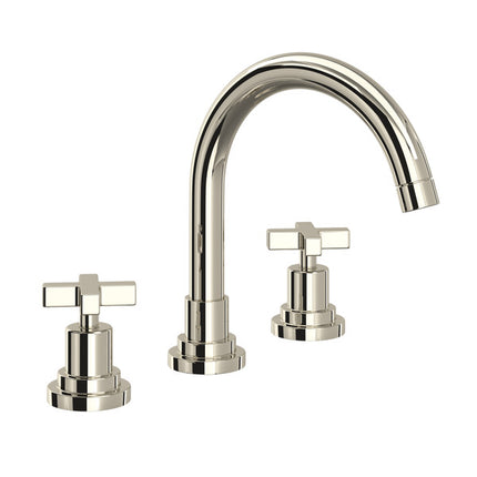 Rohl Lombardia Widespread Lavatory Faucet With C-Spout A2228XMPN-2 ROHL