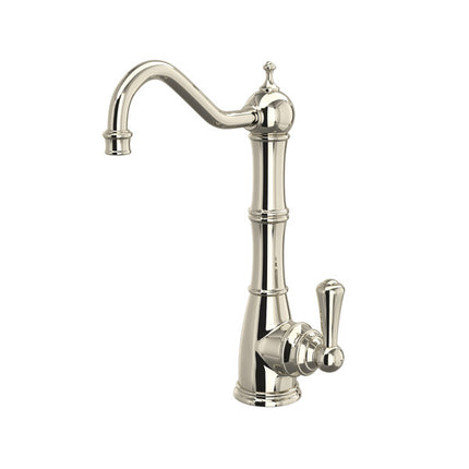 Perrin & Rowe Edwardian Column Spout Filter Faucet - Polished Nickel With Metal Lever Handle  U.1621L-PN-2 Perrin & Rowe