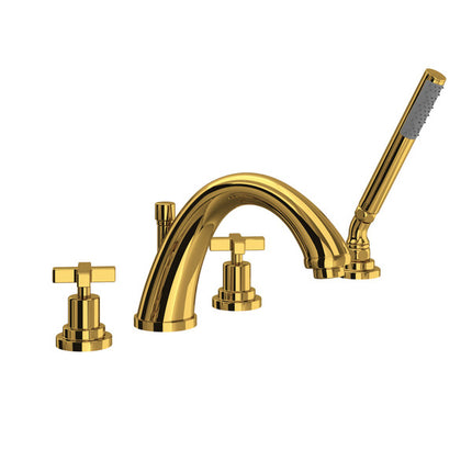 Rohl Lombardia 4-Hole Deck-mount Tub Filler A1264XMULB ROHL