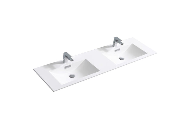 KubeBath Sink For 60 Inch Double Sink De Lusso And Milano Bathroom Vanity Kube Bath