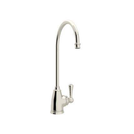 Perrin & Rowe Georgian Era C-Spout Filter Faucet - Polished Nickel With Metal Lever Handle  U.1625L-PN-2 Perrin & Rowe