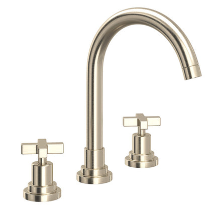 Rohl Lombardia Widespread Lavatory Faucet With C-Spout A2208XMSTN-2 ROHL