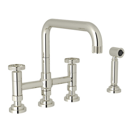 Rohl Campo Bridge Kitchen Faucet With Side Spray A3358IWWSPN-2 ROHL