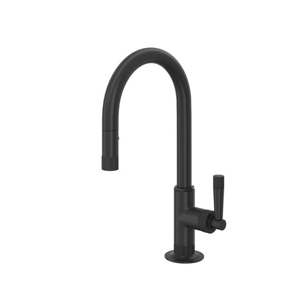 Rohl Graceline Pulldown Bar And Food Prep Faucet - Matte Black With Metal Lever Handle | Model Number: MB7930SLMMB-2 MB7930SLMMB-2 ROHL