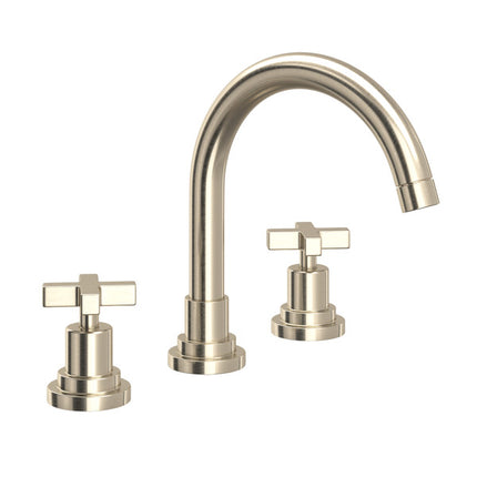 Rohl Lombardia Widespread Lavatory Faucet With C-Spout A2228XMSTN-2 ROHL