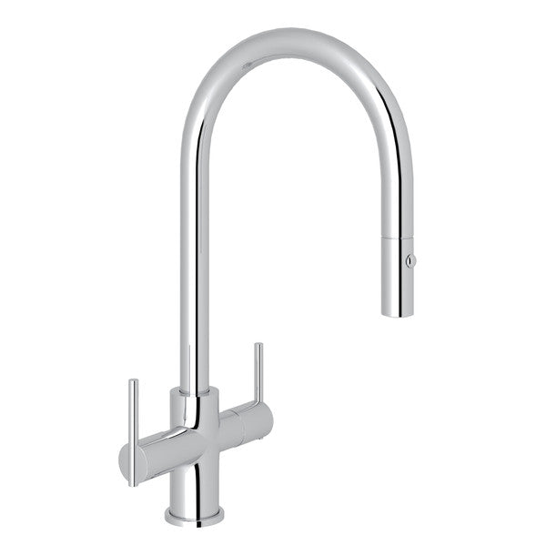 Rohl Pirellone Two Handle Pull-Down Kitchen Faucet CY657L-APC-2 ROHL