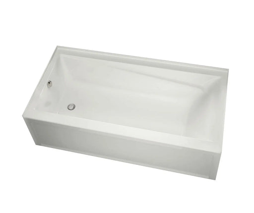 Maax Exhibit 6030 IFS AFR Acrylic Alcove Left-Hand Drain Bathtub in White Maax