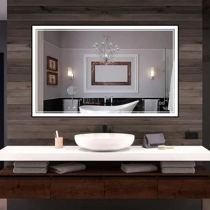 Kodaen Infinity Sp Front-lit Framed Bathroom LED Vanity Mirror LEDBMF217 LEDBMF217-60-Black Kodaen