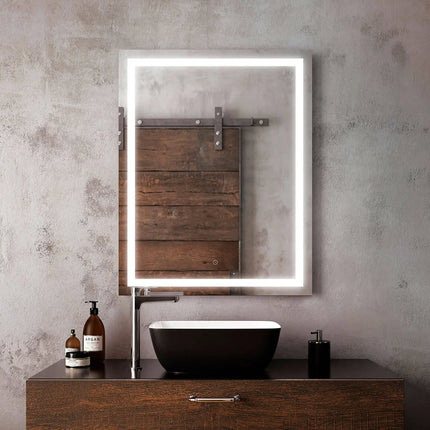 Kalia EFFECT 30" x 38" Rectangle LED Lighting Mirror With Frosted Strip Inside and 2-Tones Touch Switch Kalia