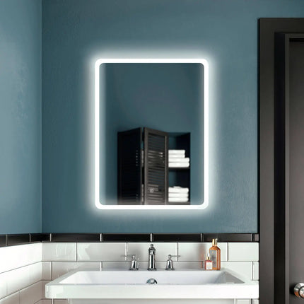 Kalia PROFILA Rect. LED Lighting Mirror 24" x 32" With Frosted Strip Edge and 2-Tones Touch Switch Kalia