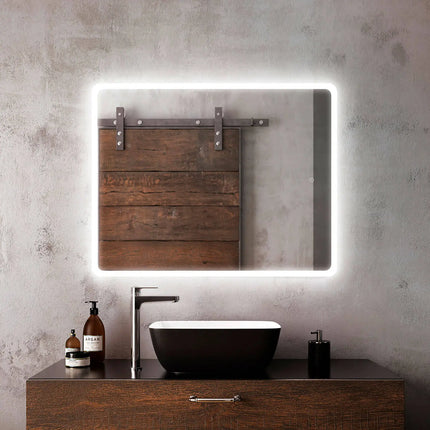 Kalia PROFILA Rect. LED Lighting Mirror 30" x 38" With Frosted Strip Edge and 2-Tones Touch Switch Kalia