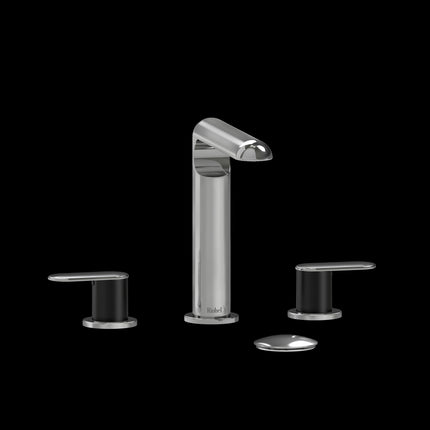 Riobel Ciclo Collection 8" Lavatory Widespread Bathroom Faucet- Chrome/Black Riobel