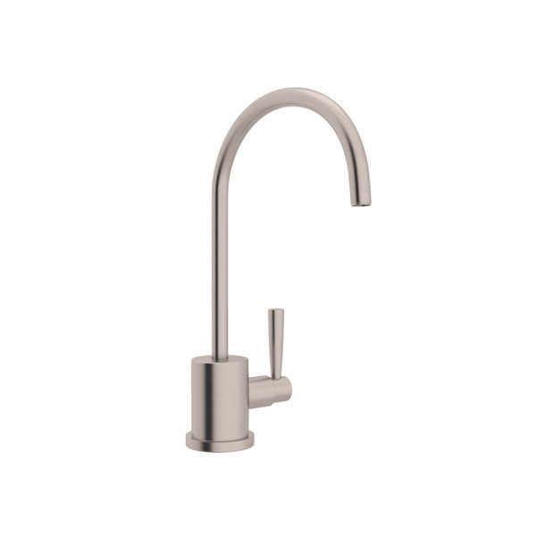 Perrin & Rowe Holborn C-Spout Filter Faucet - Satin Nickel With Metal Lever Handle  U.1601L-STN-2 Perrin & Rowe