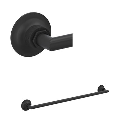 Rohl Graceline Wall Mount 24 Inch Single Towel Bar - Matte Black | Model Number: MBG1/24MB MBG1/24MB ROHL