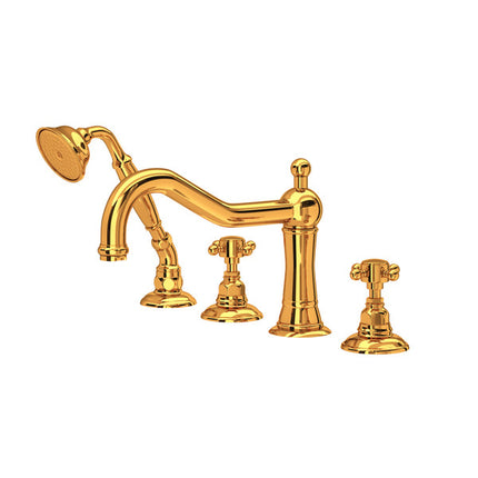 Rohl Acqui 4-Hole Deck-mount Tub Filler A1404XMIB ROHL