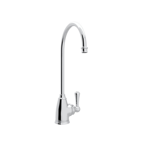 Perrin & Rowe Georgian Era C-Spout Filter Faucet - Polished Chrome With Metal Lever Handle  U.1625L-APC-2 Perrin & Rowe