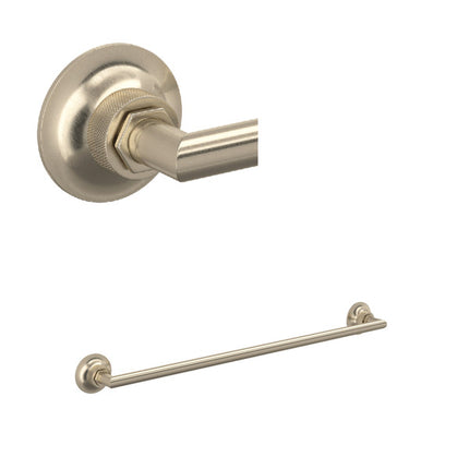 Rohl Graceline Wall Mount 24 Inch Single Towel Bar - Satin Nickel | Model Number: MBG1/24STN MBG1/24STN ROHL