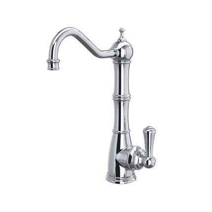 Perrin & Rowe Edwardian Column Spout Filter Faucet - Polished Chrome With Metal Lever Handle  U.1621L-APC-2 Perrin & Rowe